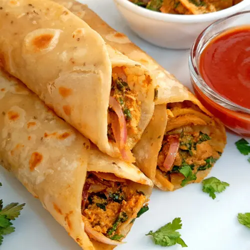 Chicken Kathi Wrap